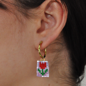 orecchini con ciondolo Tulip