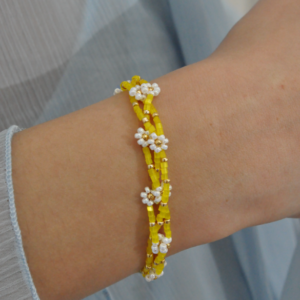 bracciale treccia giallo