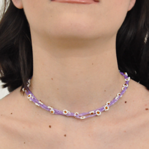 girocollo treccia lilla