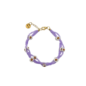 bracciale treccia lilla